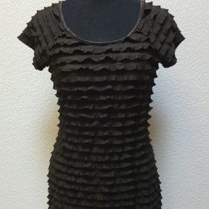 BROWN TIERED DRESS SZ 10